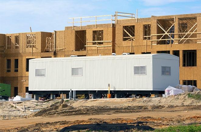 construction site with temporary office rentals in Canyon Lake, CA